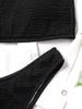 2024 European & American Snake Print Bandeau High-Waisted Bikini Swimwear for Women
