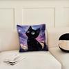 Cartoon Abstrakter Sternenhimmel und Schwarze Kissenhülle Kissenbezug Dekoration Zimmer Haus Sofa Wohnzimmer Büro Auto Nordische Schlichtheit