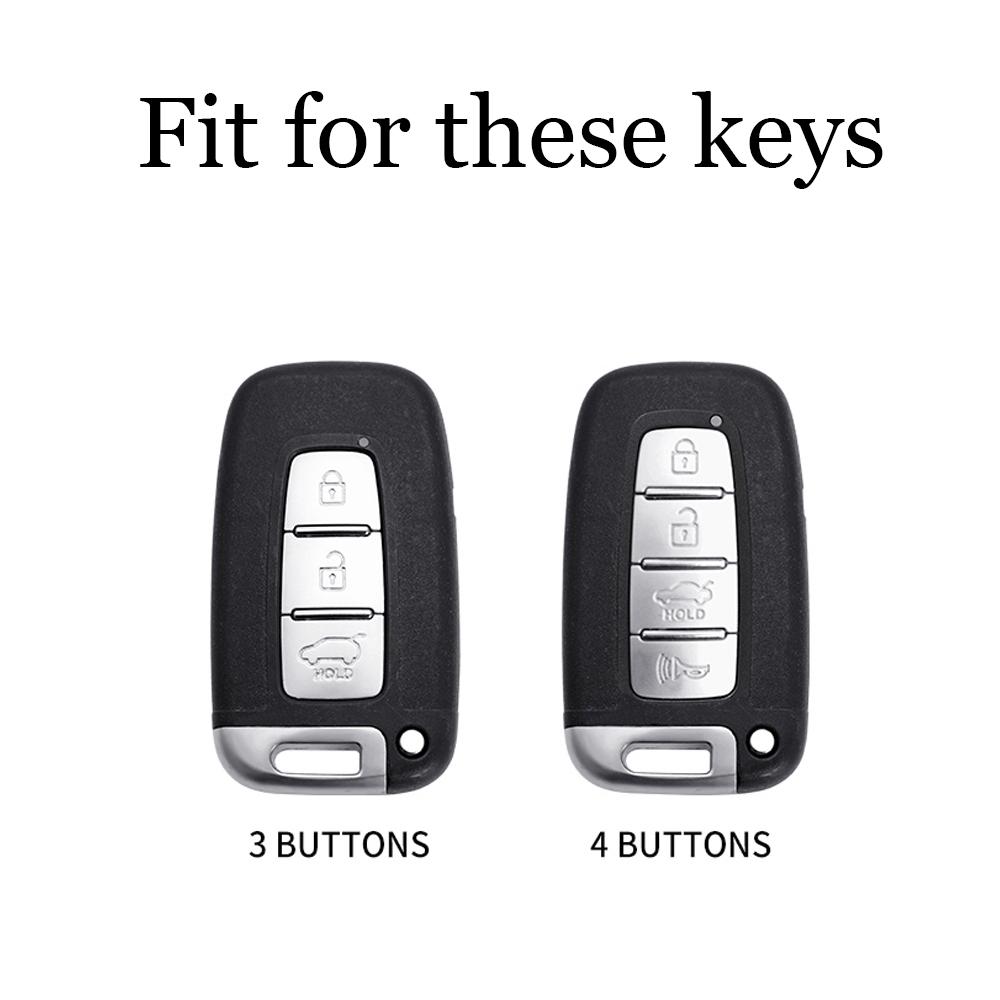ABS Carbon Smart Key Case Cover For Hyundai IX35 Elantra Sonata 8 9 For Kia Sportage K5 K2 Sorento Optima Forte 2011-2016