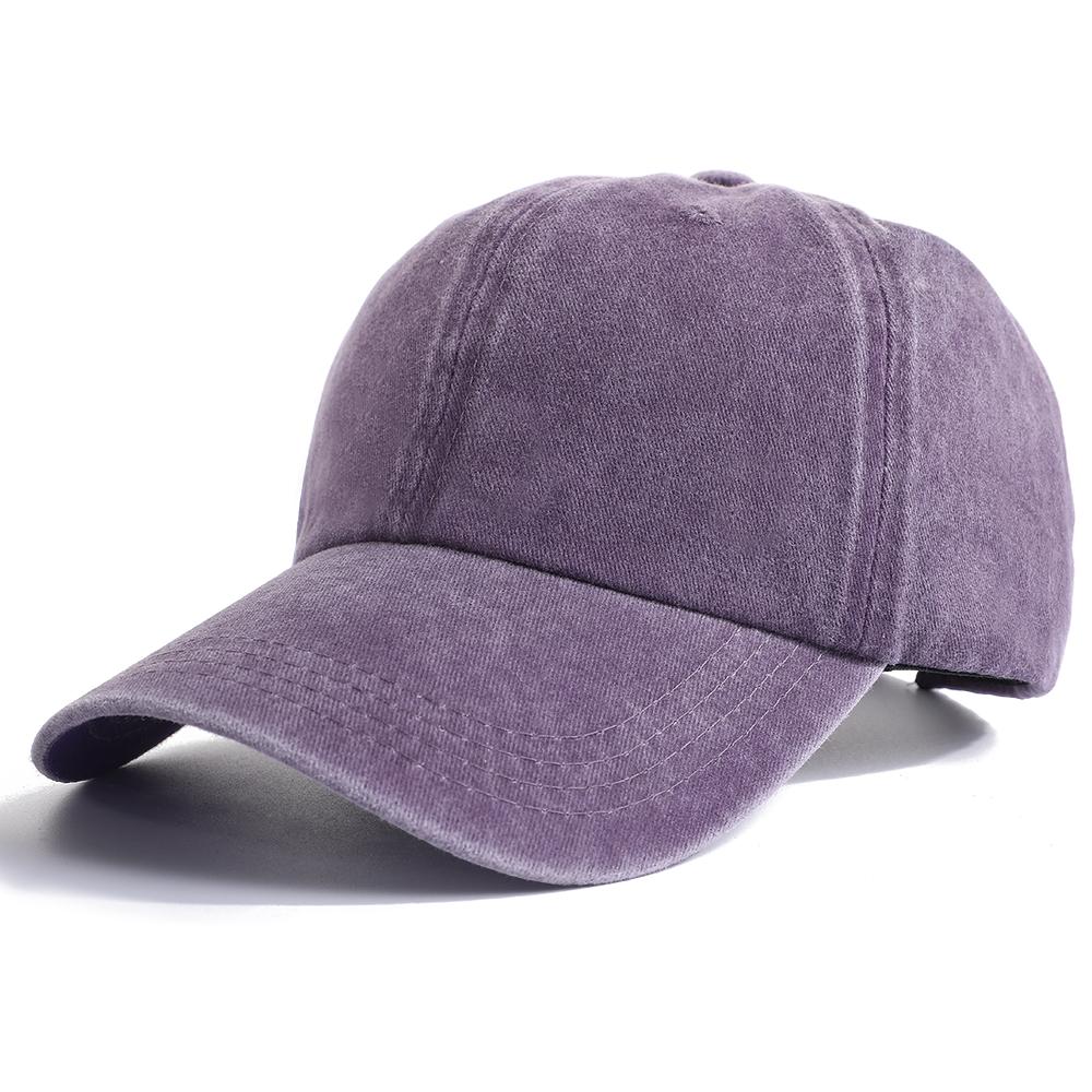 Retro Washed Plain-Colored Soft-Brimmed Baseball Cap, Suitable for Both Men and Women, a Street- Outdoor Casual Piece