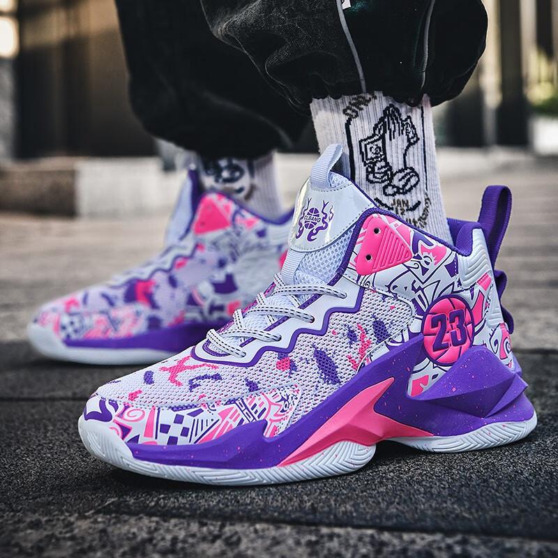 

Суперкрасивые высокие подростковые кроссовки для реального боя, трендовые спортивные кроссовки, мужские сетчатые дышащие баскетбольные кроссовки, студенческие амортизирующие и износостойкие 37