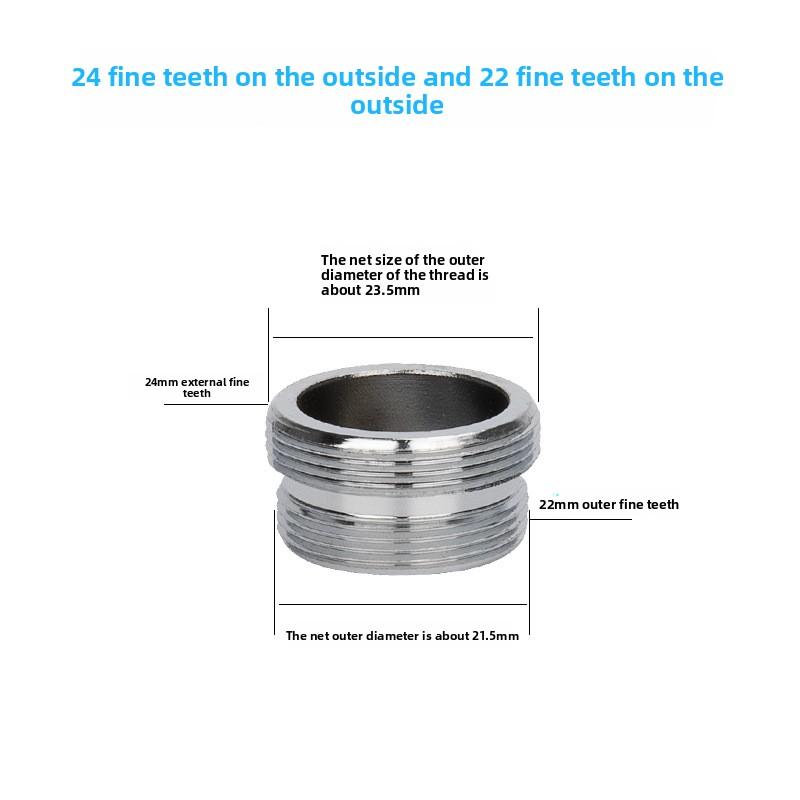 Faucet Adapter 22 Turn 16 18 20 22 24 26 28 30 32mm Internal and External Fine Tooth Faucet Conversion Thread Accessories