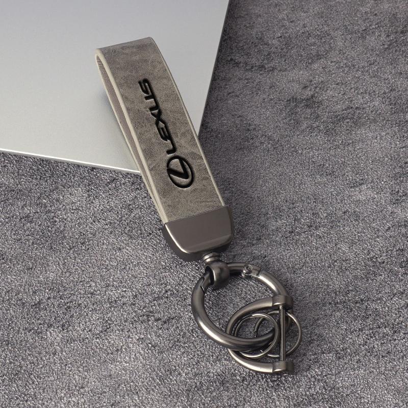 2026 Hot Interior Stickers Leather Car Key Ring Keychain Pendant For Lexus LS LC RZ IS350 ES300 GS350 CT200h GX460 LX570 RX500h PS3