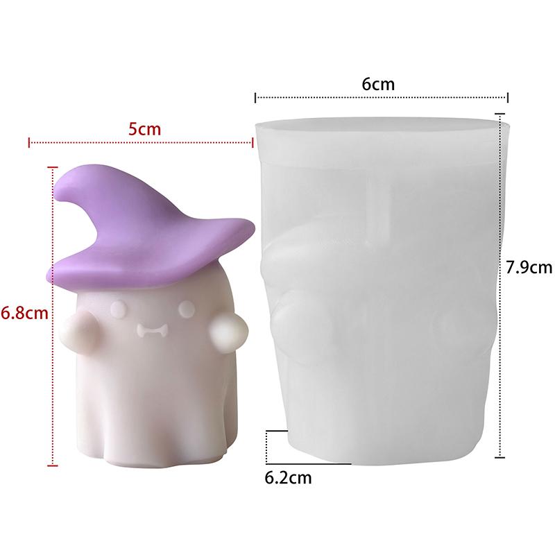 Хэллоуин Привидение Тыква Свеча Комнатная Ароматерапия Силиконовая Форма Сделай Сам 3D Подсвечник Тыква Инструмент для Шлифовки