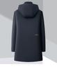 Men's Mid-Length Fitted Down Jacket with Detachable Liner - Business Casual Winter Wear