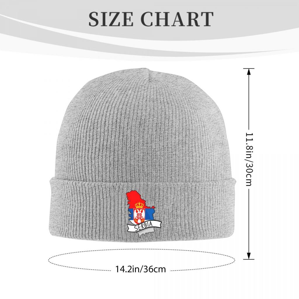 Serbien Flagge Warme Strickmütze Winter Strickmütze Mütze Beanie Hip Hop Mützen für Unisex