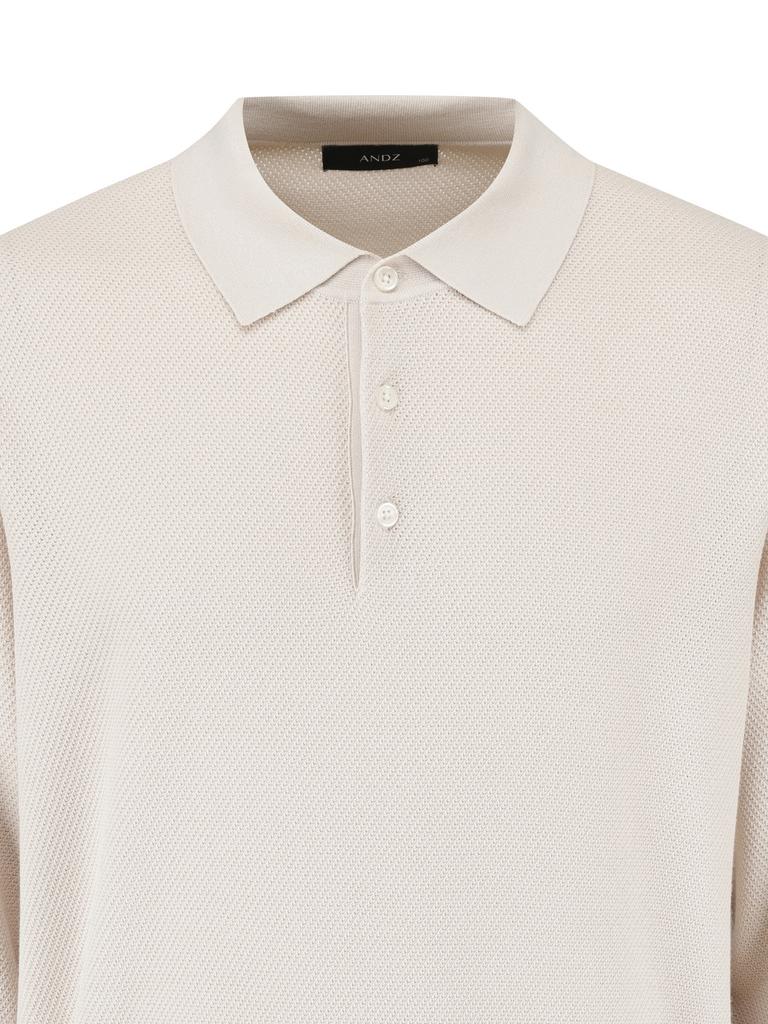 AND Z Men'S Machine Washable Knit Collared Long Sleeve Tee_Blg1Et1002Be