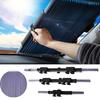 Car Windshield Sunshade Curtain Retractable Set Front Rear Window Sun Shade Protector Uv Reflective Film Auto Sun Visor Covers