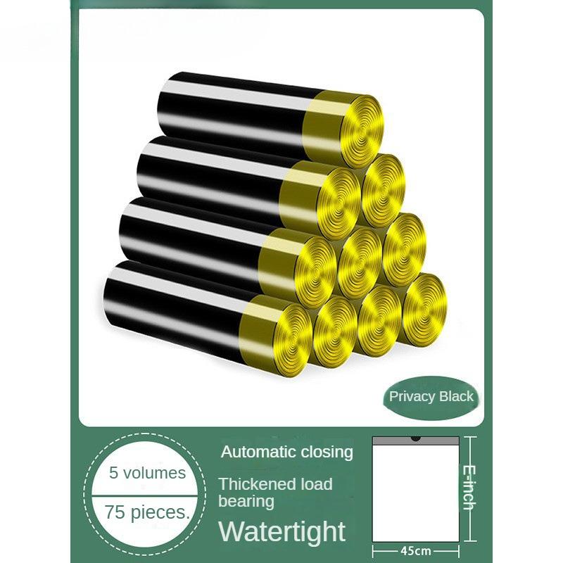 

Негрязные мешки для мусора на шнурке, увеличенные и утолщенные бытовые кухонные одноразовые портативные бытовые пластиковые пакеты на шнурке 45x45cm