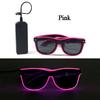 LED Sunglasses Masquerade Concert Club Rave Accessories Glowing Cyberpunk Men Women LED Pink Glasses Party Eyewear