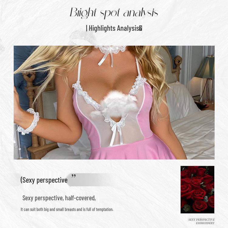 Women's Sexy Lace Lingerie: Tempting Slip Dress Nightwear Set