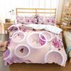 Geometric Duvet Cover Single Twin King Queen Size Floral Bedding Set Microfiber Circle Comforter Cover For Girl Teen Adult Room