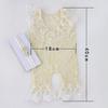 1 Set Newborn Photography Clothing Baby Photo Outfit Baby Lace Bell Bottom Onesie with Headband Country Cartoon Off White
