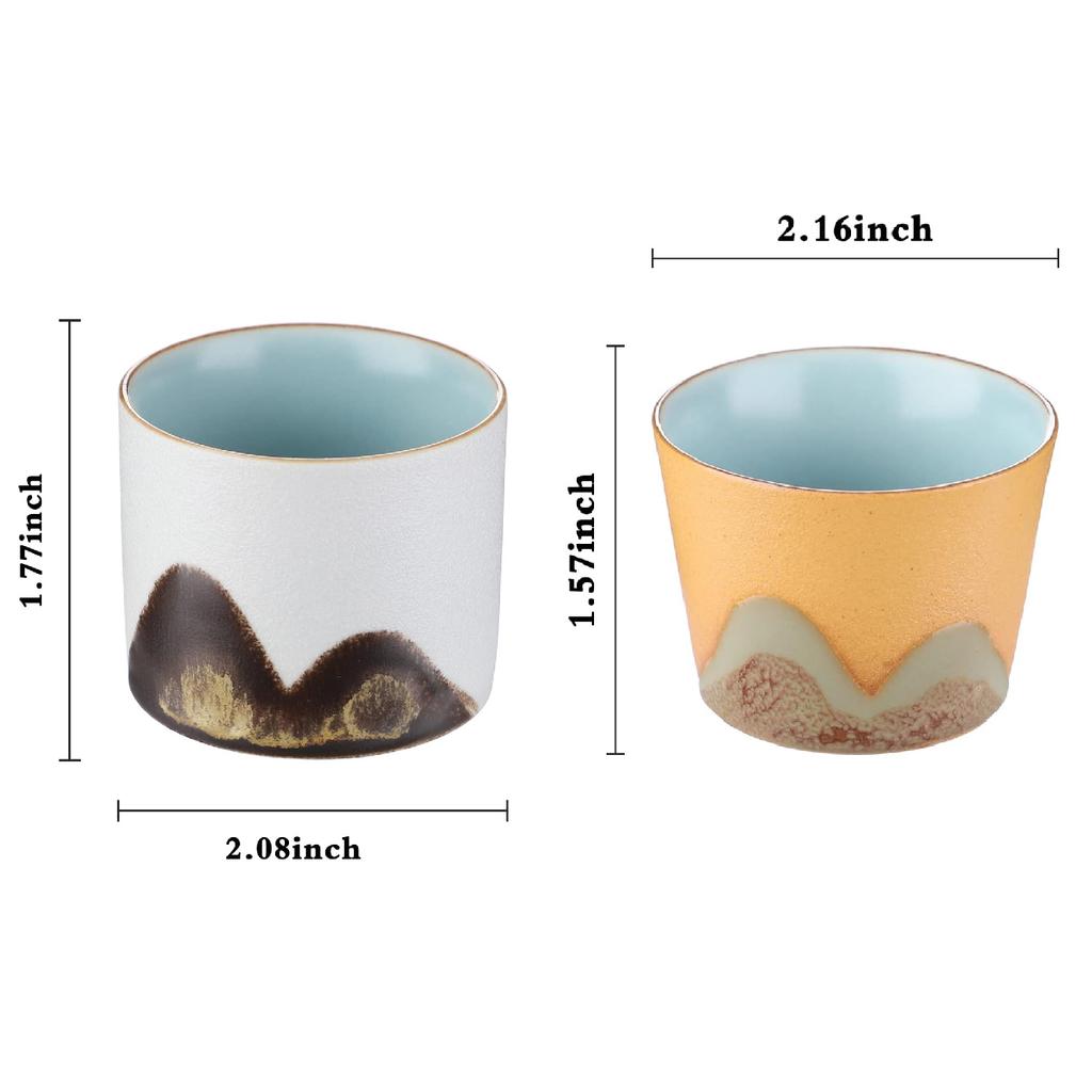 Vintage Chinese-style Handmade Ceramic Kung Fu Tea Set, Small Tea Cups, Small-capacity Tea Cups, Coffee Cups, Sake Cups