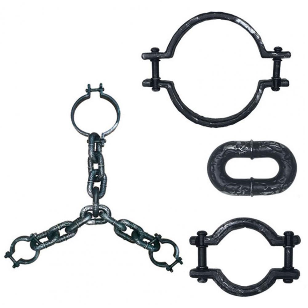 1 Set Halloween Prisoner Costume Chain Props Death Chain Decoration Accessories Cosplay Props Halloween Masquerade Party Supply