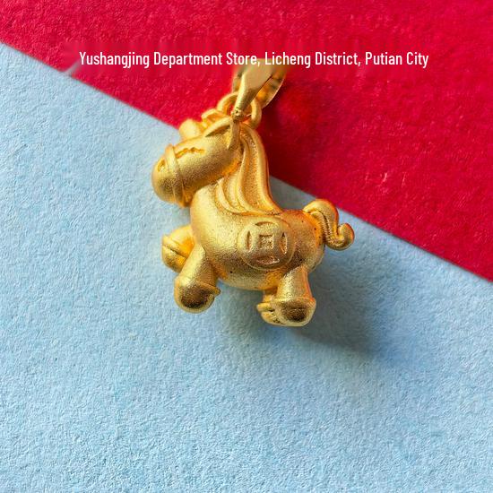 Elegant Zodiac Horse Necklace for Women – High-End Chinese Style Collarbone Accessory