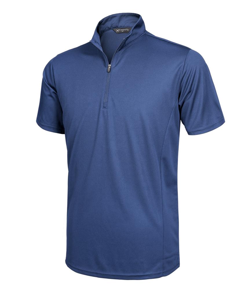 EXTRASPORTY Front-Ventilated Men'S Short-Sleeve Zip-Up T-Shirt 5 Colors (Type A)