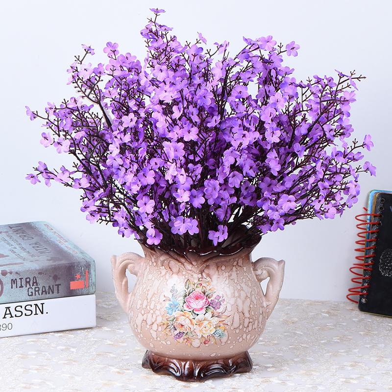 European Rose Silk Floral Arrangement - Artificial Bouquet for Living Room & Dining Table Decor