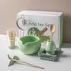 1-8 Ceramic Matcha Sand Dot Small Round Bowl With Pouring Spout Smooth Matcha Whisk Holder Reusable Matcha Making Kit Tea Lovers