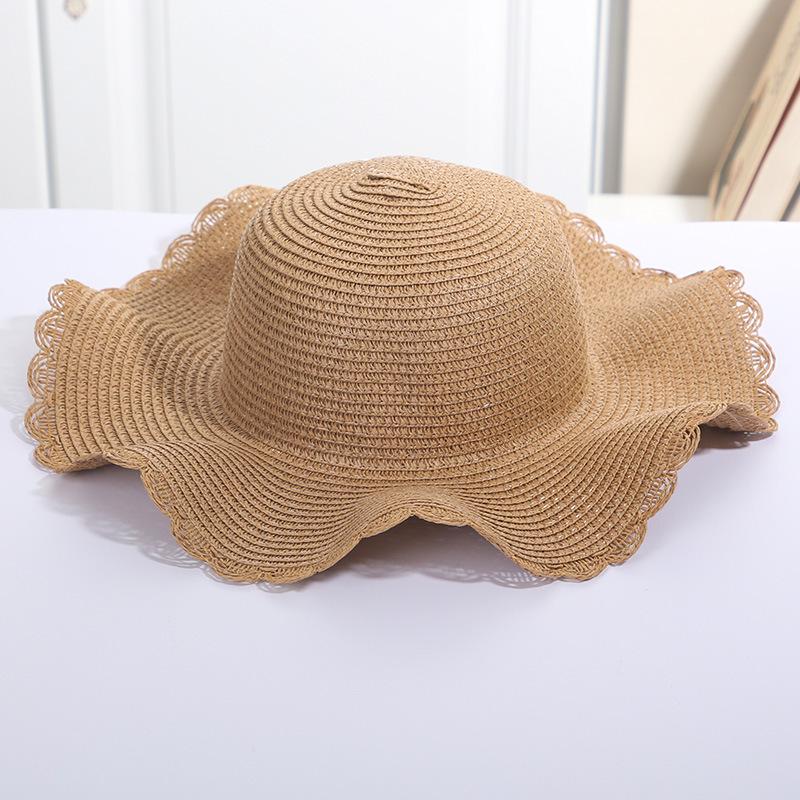 Spring And Summer Women's Hat Sunscreen Beach Fisherman's Straw Hat, Large Brim, Bamboo Hat, Bowtie, Fashion Outdoor H31