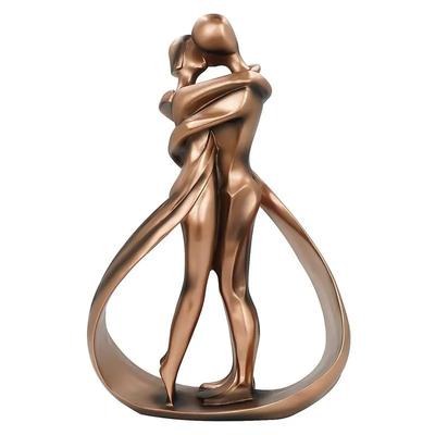 Creative Ornament Anniversary Commemoration Resin Couple Modern Sculpture Home Decoration Living Room Desktop Resin Ornament Romantic Gift