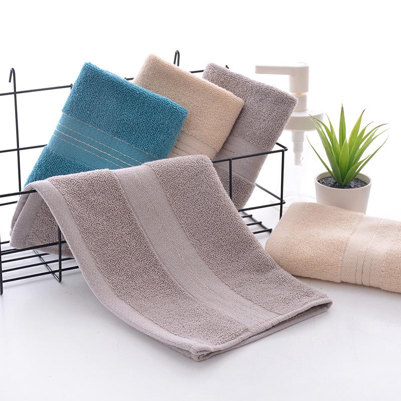 Solid Color Soft Cotton Baby Towel - 35x35 Cm, Absorbent for Face Wash & Saliva, Ideal for Children