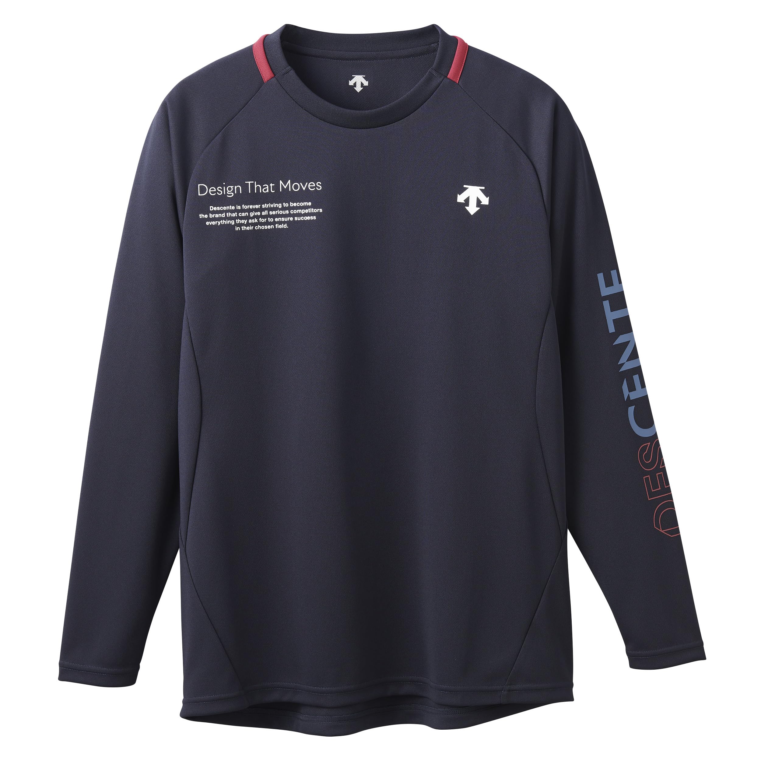 

Футболка с длинным рукавом для волейбола Long Easy to Move Flying Yuki Navy [DESCENTE], рубашка, футболка, руки, прием, Ishikawa, тёмно-синий