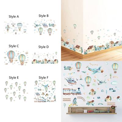 Hot Air Balloon Wall Sticker PVC Wallpaper for Kids Nursery Home Decoration