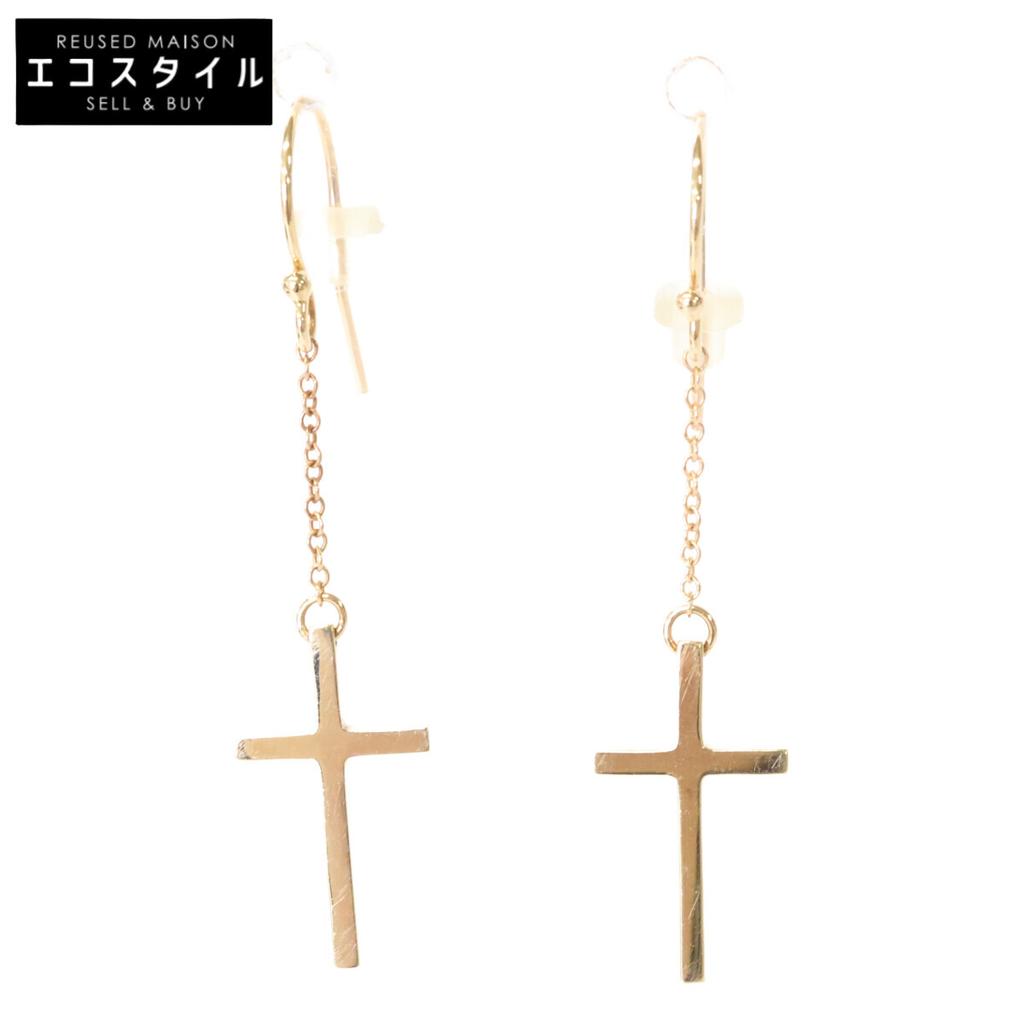 MIZUKI 14K Cross Chain Earring goldUsed