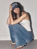 INSEOWL Washed Stitch Ball Cap - Denim Blue
