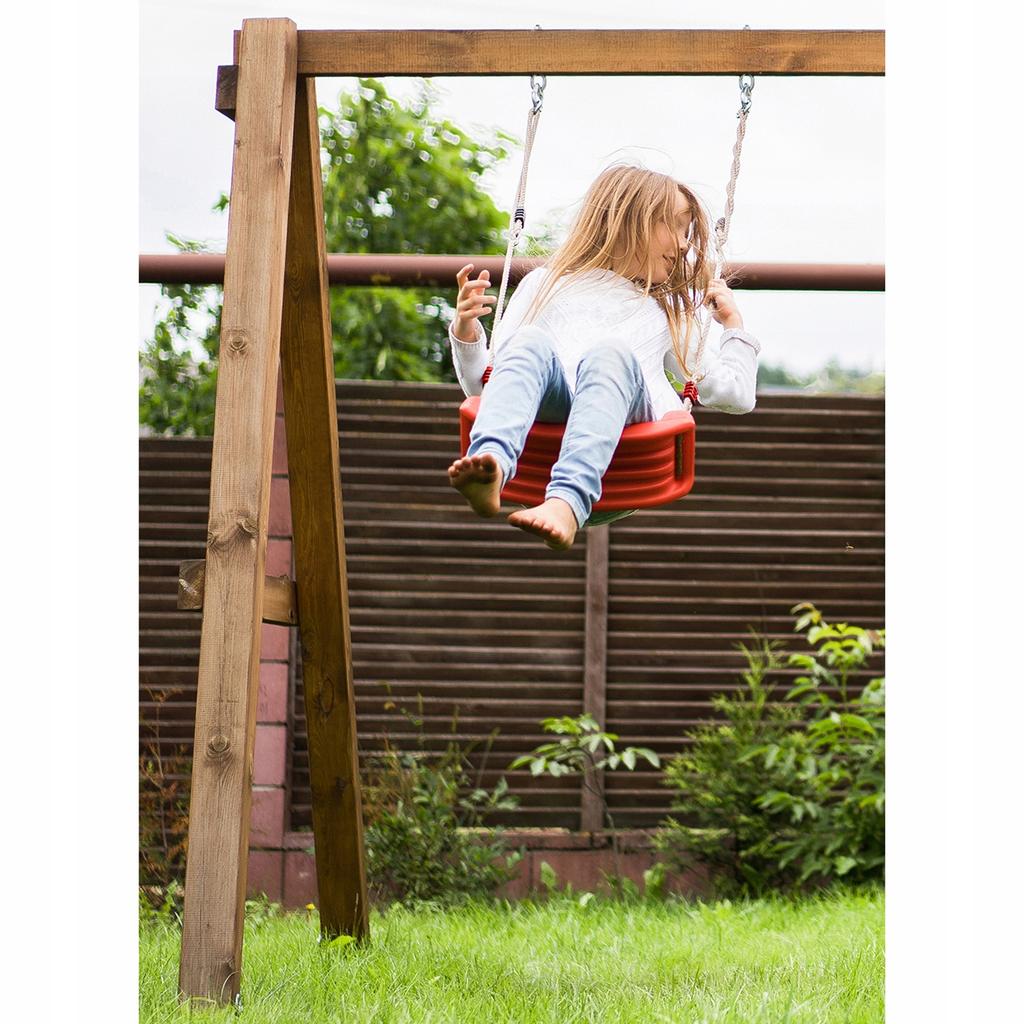 Garden Swing Strong Plastic Red For Children Profiled Board