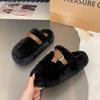 Thick bottom Internet celebrity super fire hair slippers women 2025 autumn new wear fashion bag head comfortable home cotton slippers