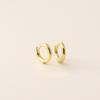 Simple Stud Earrings Korean Plain Ring Round Ear Buckle Smooth Surface Multi-size Stacked Earrings