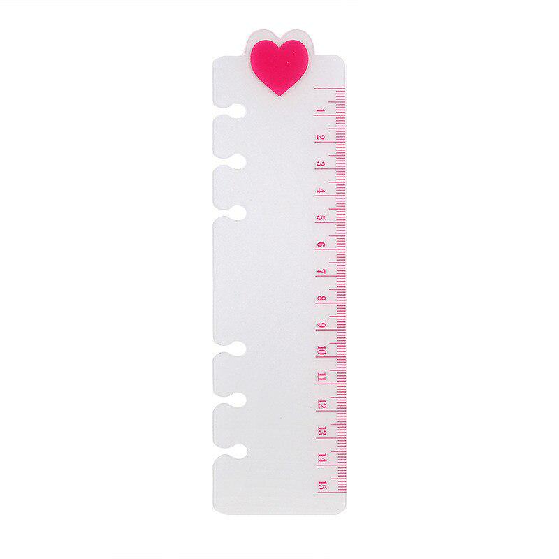 2ks/šarže A5/A6 Srdce 6 děr PVC Spiral Binder Dělič na notebook Vnitřní pravítko pro studenty Kreativní kancelářské školní potřeby