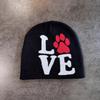 Paw Letter Dog Pattern Neutral Casual Warm Knitted Hat For Fall And Winter