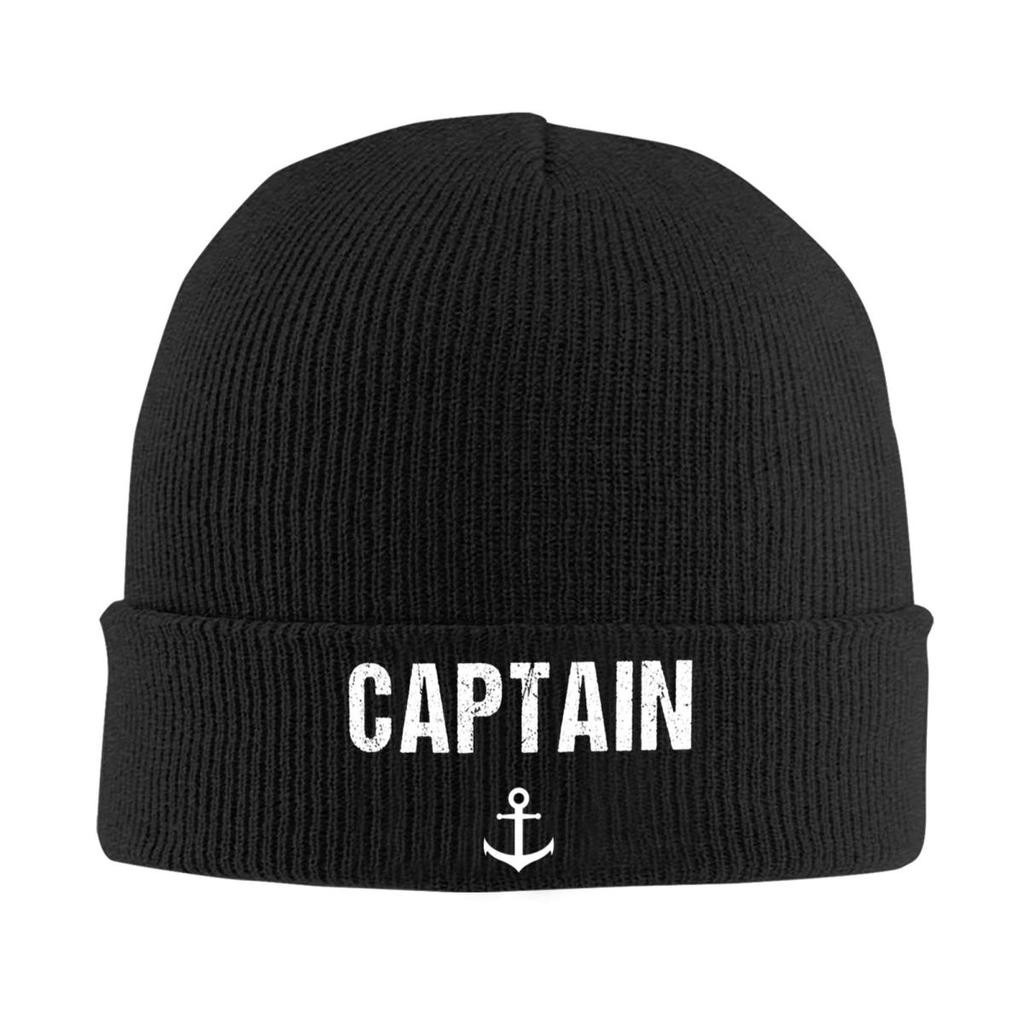 Captain Anchor Warm Knitted Cap Hip Hop Bonnet Hat Autumn Winter Outdoor Beanies Hats for Unisex Adult