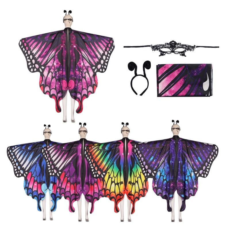 Sweet Dada New Arrival Butterfly Cape In Polyester For Cosplay And Dance Available In Multiple Colors Characters)