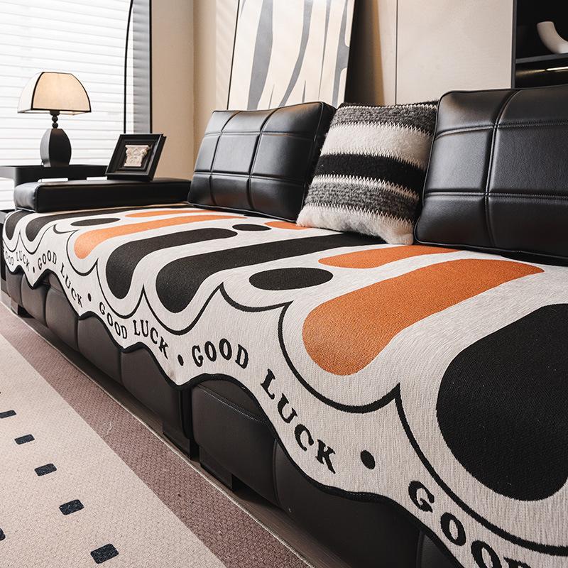 Special-Shaped Sofa Cushion, Universal In All Seasons, Non-Slip Seat Cushion, Leather Sofa Seat Cushion, Irregular Cover Cloth Towel, Light Luxury