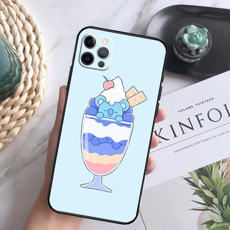 Cute Cartoon Koala Case For iPhone 15 11 12 13 14 Pro Max XS XR X 7 8 Plus 12 13 Mini 16 Pro Max Soft Cover