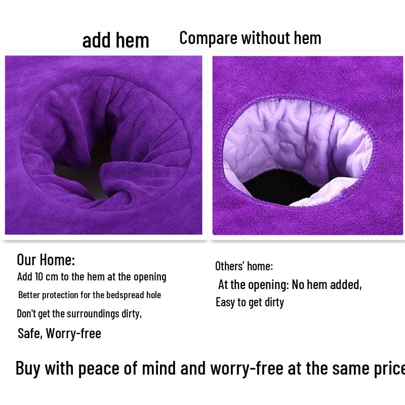 Large Absorbent Bedding Towel with Hole for Massage Therapy Bed