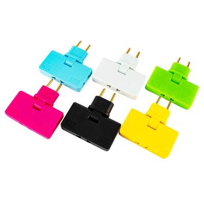 1Pc 180 Degree Rotate Plug EU Converter 1 In 3 Multi Plug Wireless Outlet Adapter