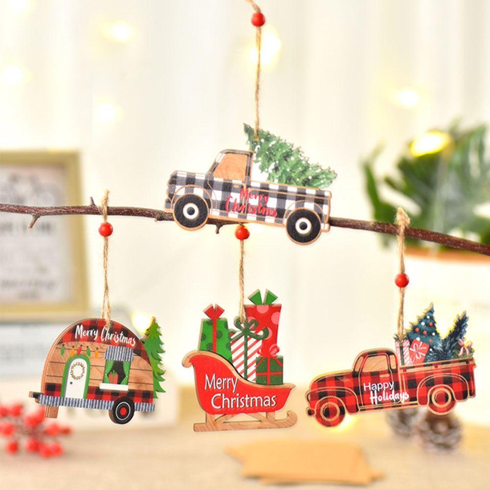 

Sled/Plaid Car Christmas Tree Pendant Hanging Christmas Decoration Christmas Tree