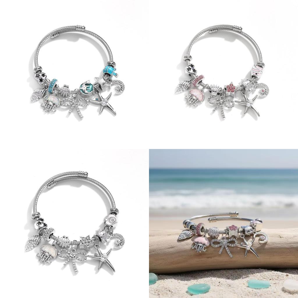 Cute Octopus Bracelet For Women Stainless Steel Adjustable Fashion Jewelry Spring