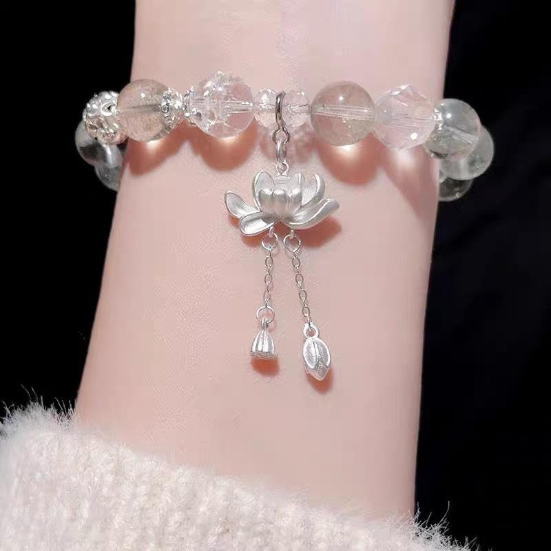 

JYL TS Bracelet Nezha Yellow -Exudes Courage & Attracts Heroic Luck 【Beads】White Lotus апельсиновой корки