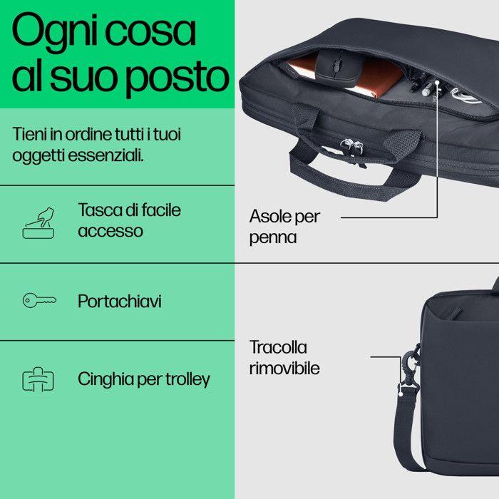 HP Borsa Per Laptop 14.1" Everyday A08JSAA Valigetta Grigia In Poliestere Riciclato