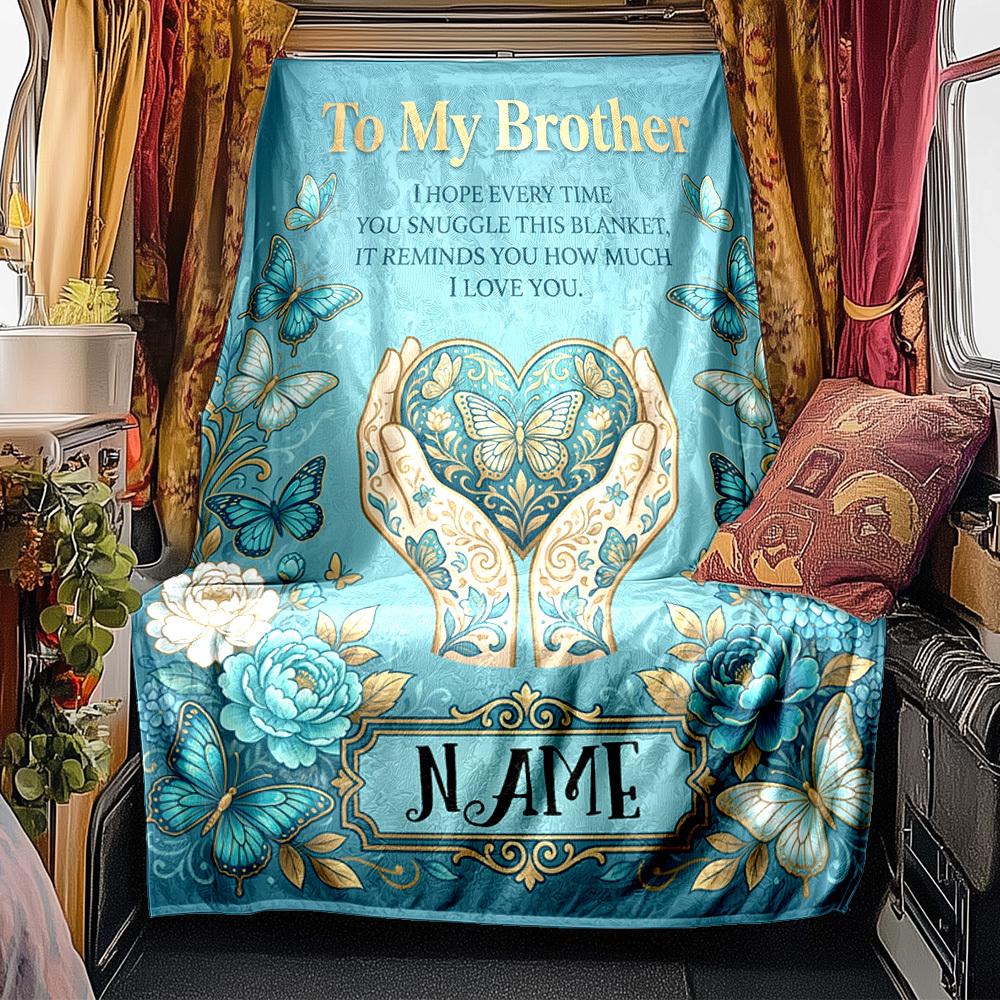Love Through Butterflies Blanket Blanket Personalized Name Soft Comfortable Stylish Blanket Car Blanket Perfect For Travel Camping Outdoor Home