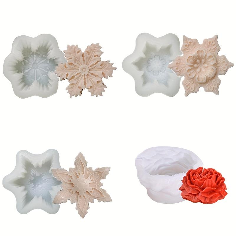

Рождественская снежинка силиконовая форма для свечей DIY плоская гипсовая глина литье смола эпоксидная силиконовая форма для помадки декор для рождественской вечеринки