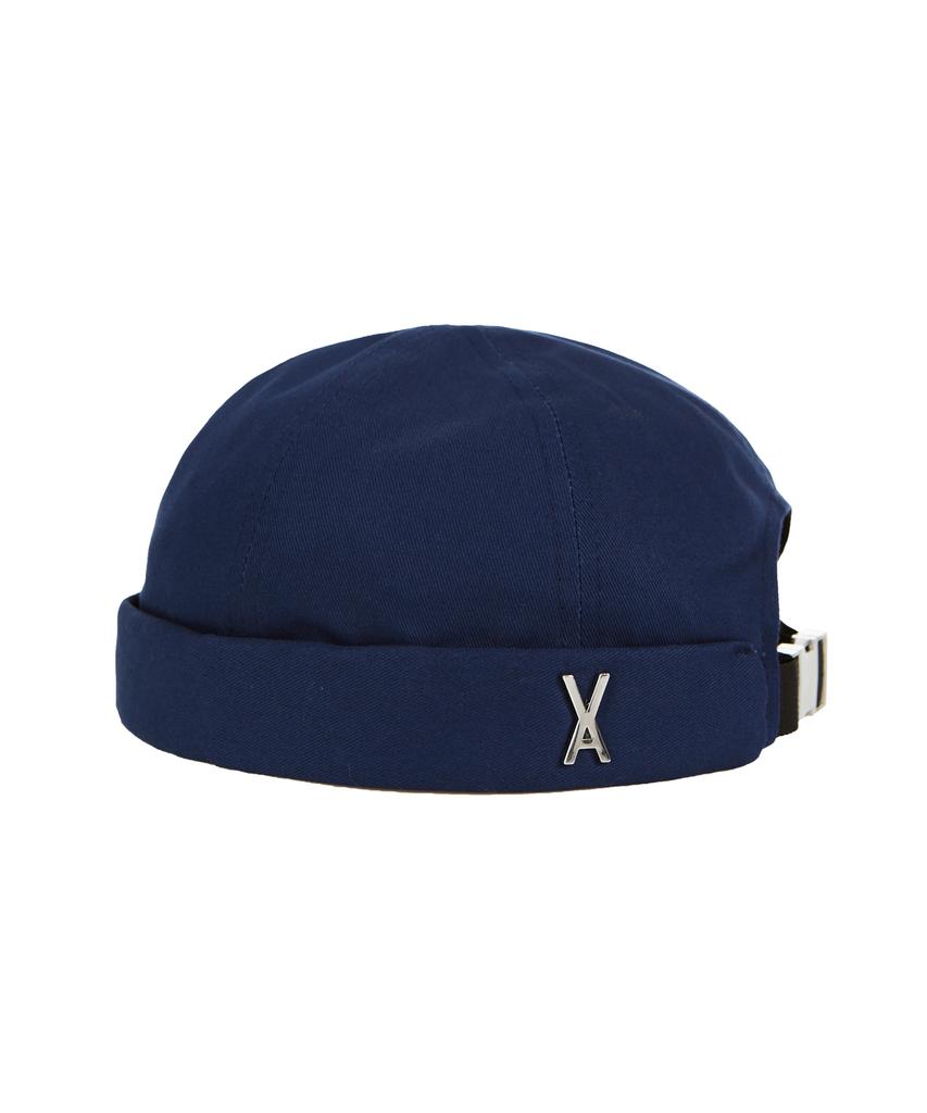 Bajal Twill Metal Buckle Watch Cap Navy