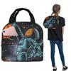Astronaut Playing Basketball In Space Insulated Lunch Bag for Women Kids Portable Food Boxes Thermal Lunch Box Tote