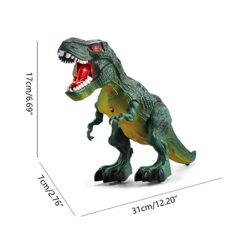 Cartoon Electronic Dinosaur Shape Walking Toy Children Interactive Educational Moving Infant Gift Doll with Sounds  brown